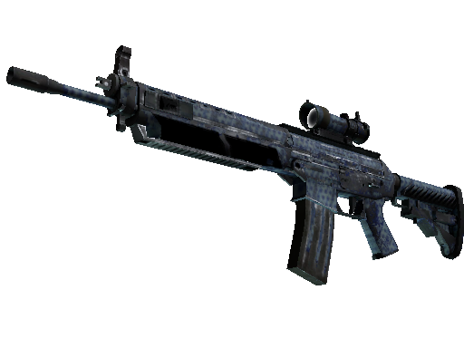 SG 553 | Waves Perforated (Battle-Scarred)