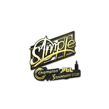 Steam コミュニティマーケット Sticker S1mple Gold Stockholm 21 の注文