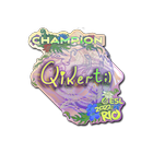 Sticker | qikert (Holo, Champion) | Rio 2022