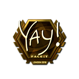 Sticker | yay (Gold) | London 2018 image