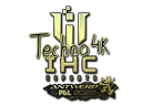 Sticker | Techno4K (Gold) | Antwerp 2022
