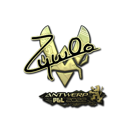 Sticker | ZywOo (Gold) | Antwerp 2022 image