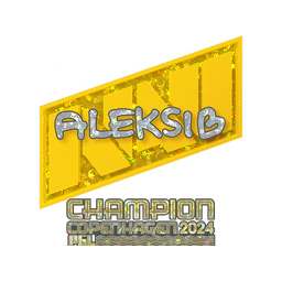 Sticker | Aleksib (Glitter, Champion) | Copenhagen 2024