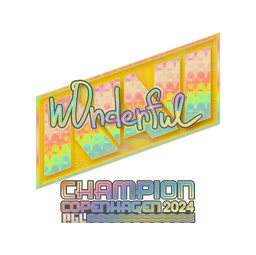 Sticker | w0nderful (Holo, Champion) | Copenhagen 2024