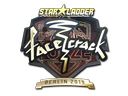 Sticker | facecrack (Gold) | Berlin 2019