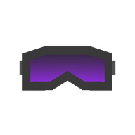 purple ski goggles