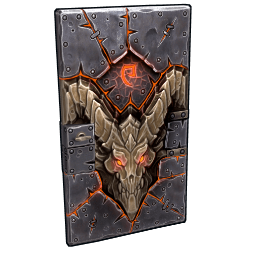 Molten Visage Metal Door