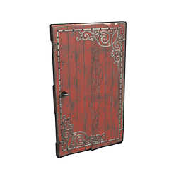 Скин Red Decorative Wood Door