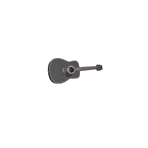 Скин Black Acoustic Guitar в Rust