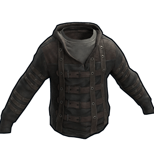 Leather Strapped Hoodie