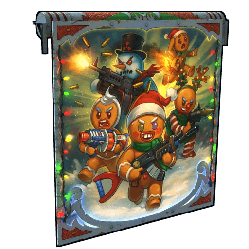 Gingerbread Raid Garage Door
