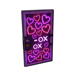 Скин Neon Hearts Sheet Metal Door