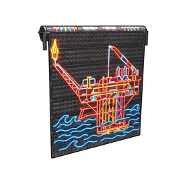 Скин Neon Oil Rig Garage Door