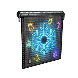 Скин Neon Snowflake Garage Door