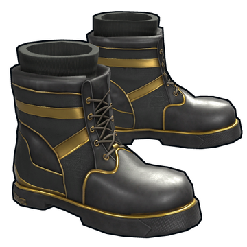 Black sales boots gold