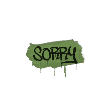 Sealed Graffiti | Sorry (Battle Green)