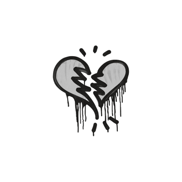Sealed Graffiti | Broken Heart (Shark White)
