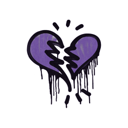 Sealed Graffiti | Broken Heart (Monster Purple)
