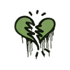 Sealed Graffiti | Broken Heart (Battle Green)