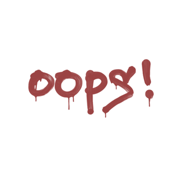 Sealed Graffiti | Oops (Blood Red)