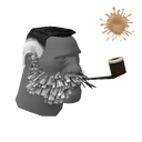 Strange Lord Cockswain's Novelty Mutton Chops and Pipe