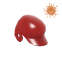 Unusual Batter's Helmet (Orbiting Fire)