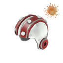 Unusual Cyborg Stunt Helmet (Orbiting Fire)