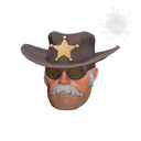 Unusual Sheriff's Stetson (Burning Flames)