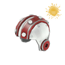Unusual Cyborg Stunt Helmet (Orbiting Fire)