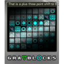 That is a plus three point shift to BLOCK! (Foil)