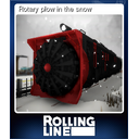 Rotary plow in the snow