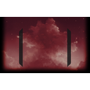 Drawn red clouds