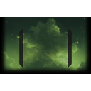 Drawn green clouds