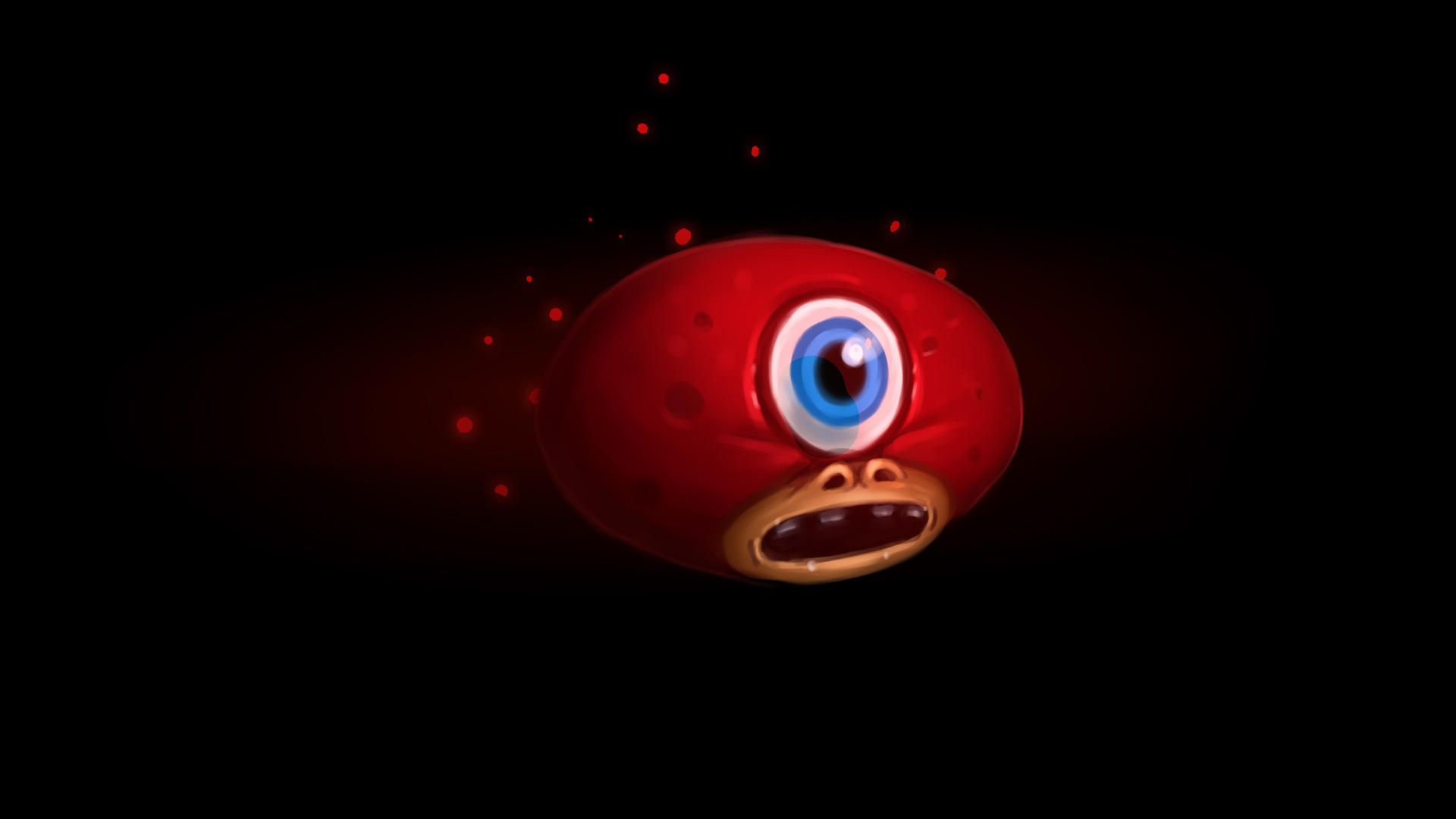 The cyclop with open mouth