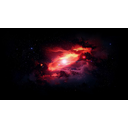 Red starry sky