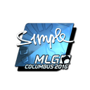 Sticker | s1mple (Foil) | MLG Columbus 2016