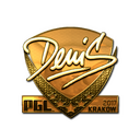 Sticker | denis (Gold) | Krakow 2017