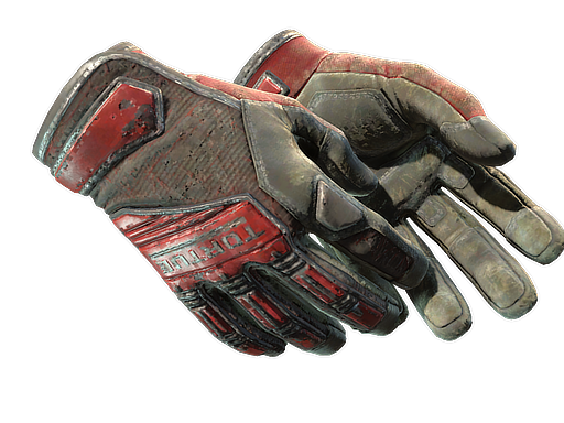 ★ Specialist Gloves | Crimson Web (Battle-Scarred)