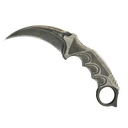 ★ StatTrak™ Karambit | Black Laminate (Battle-Scarred)