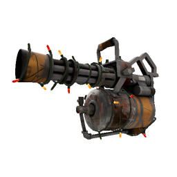 Strange Festivized Killstreak Brick House Minigun (Battle Scarred)