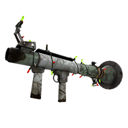 free tf2 item Strange Unusual Festivized Professional Killstreak Aqua Marine Rocket Launcher (Battle Scarred)