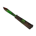 Strange Health and Hell (Green) Knife (Well-Worn)