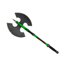 Strange Specialized Killstreak Health and Hell (Green) Scotsman's Skullcutter (Well-Worn)