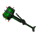 Strange Festivized Specialized Killstreak Health and Hell (Green) Powerjack (Battle Scarred)