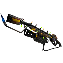 free tf2 item Unusual Festivized Professional Killstreak Metalized Soul Flame Thrower (Field-Tested)