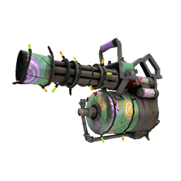 free tf2 item Unusual Festivized Professional Killstreak Brain Candy Minigun (Battle Scarred)