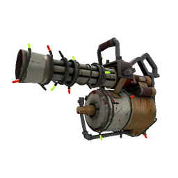 Strange Festivized Coffin Nail Minigun (Battle Scarred)