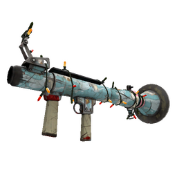 Strange Festivized Blue Mew Rocket Launcher (Battle Scarred)