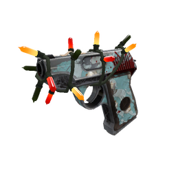 free tf2 item Unusual Festivized Specialized Killstreak Blue Mew Pistol (Battle Scarred)