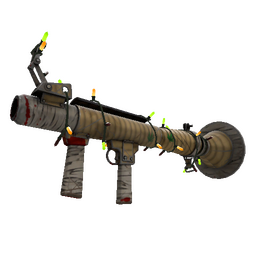 Unusual Festivized Killstreak Bamboo Brushed Rocket Launcher (Battle Scarred)